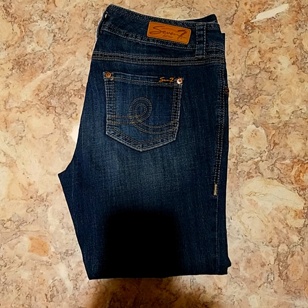 Seven 7 Dark Wash Boot Cut Jean's Size 14 NWOT
